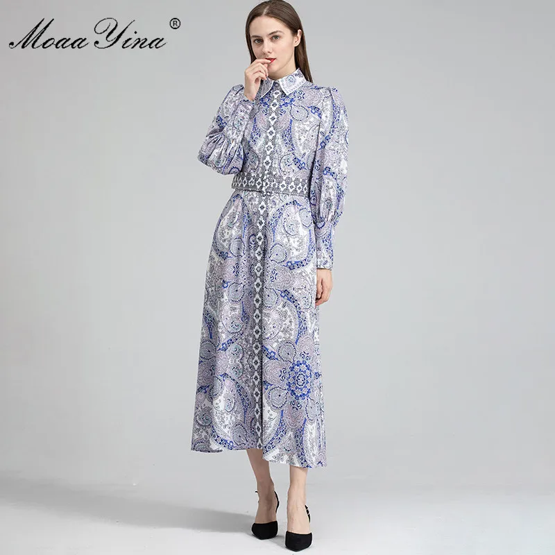 MoaaYina Fashion Designer dress Spring Autumn