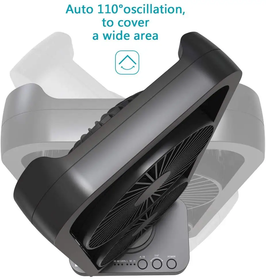 Portable Battery Operated Desk Fan with Superpower Battery , Cordless Rechargeable USB Camping Fan with Fast Air Circulation