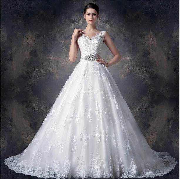 Винтажное кружевное casamento Новое поступление vestido de noiva Сексуальное Милое бальное платье ручной работы с поясом со стразами для матери невесты
