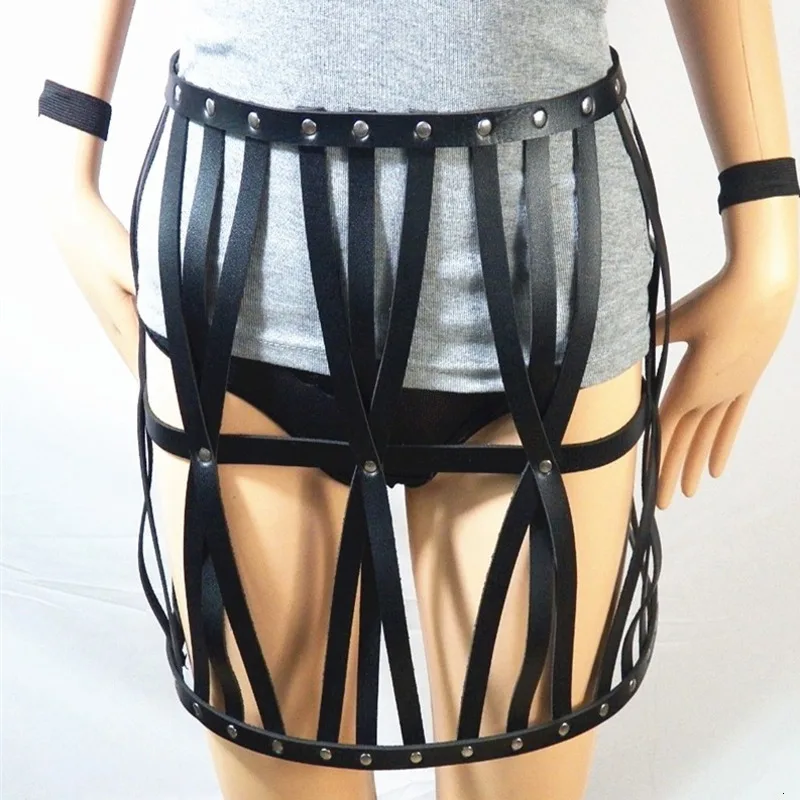 Женская мини-юбка из ПУ кожи в полоску | Украшения и аксессуары