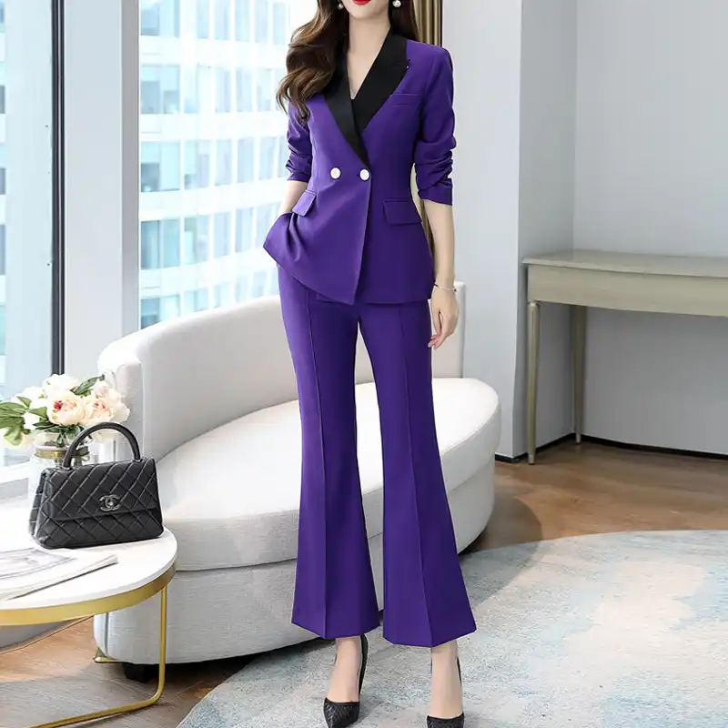 ensemble tailleur femme violet