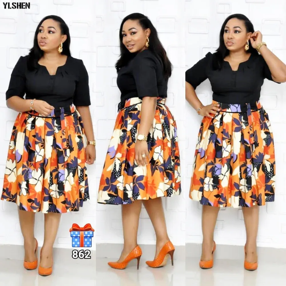 African Dresses for Women Print African Dress Africa Clothing Robe Africaine Femme 2019 Plus Size Ankara Dresses Ladies Clothes 02