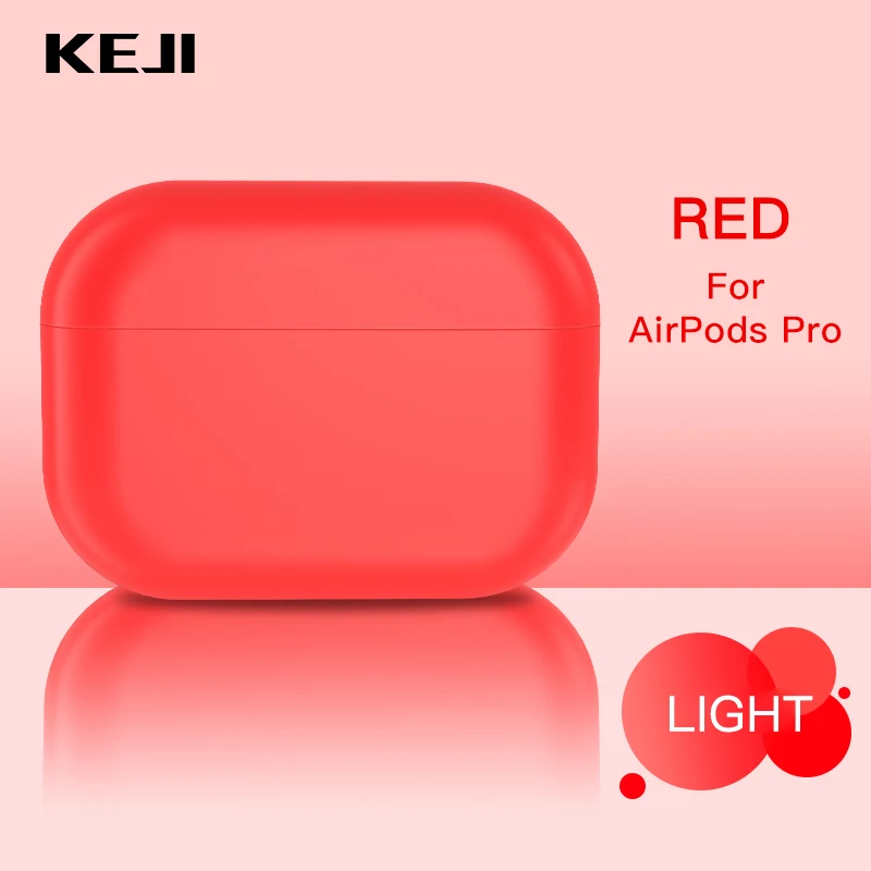 Red Силиконовый чехол для AirPods Pro, силиконовый чехол, беспроводные Bluetooth наушники для AirPods 3, силиконовый чехол, защитный чехол для Airpods Pro - Цвет: Red