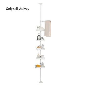 

Creative Multifunctional Punch-Free Stainless Steel Bathroom Shelf Floor Toilet Storage Rack Triangular Toilet Corner Rack