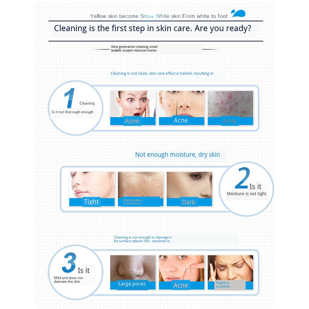 Dual-use Beauty Instrument Microcurrents For Face Small Bubbles Infused With Oxygen Massager For Fa