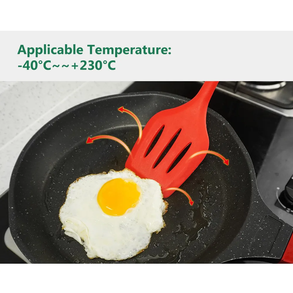 Food Grade Material High Temperature Resistance Multifunction Silicone Cookware Gadget 10 Piece Set Kitchen Kitchenware