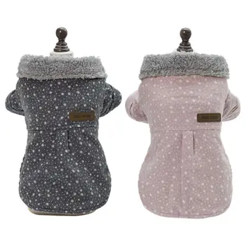 

Pet Dog Coat Autumn &Winter Snowfake Pattern Jacket Japanese And Korean style Small Cotton Coat For Small Medium Dogs