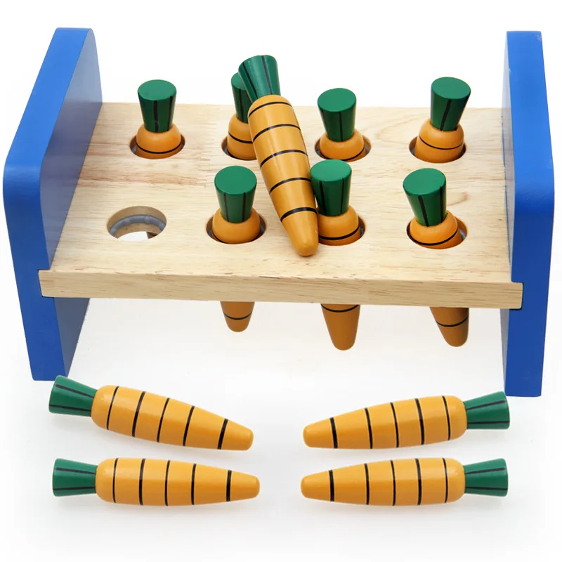 

Saors Wooden Rabbit Piling Taiwan Young CHILDREN'S Men And Women Baby Beating Table Educational Pound Taiwan Play Hamster Toy