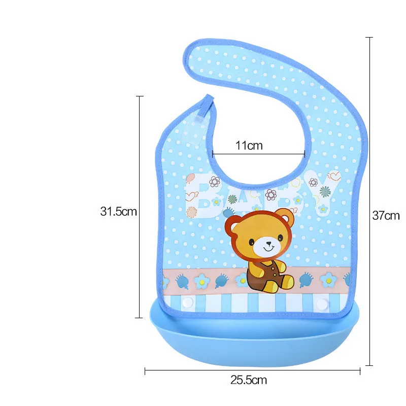 Brown Bear Силиконовые водонепроницаемые нагрудники для новорожденных; нагрудник для кормления; нагрудник для мальчиков и девочек; нагрудник для младенцев; Menina Baberos Bebes; бандана; фартук - Цвет: Brown Bear