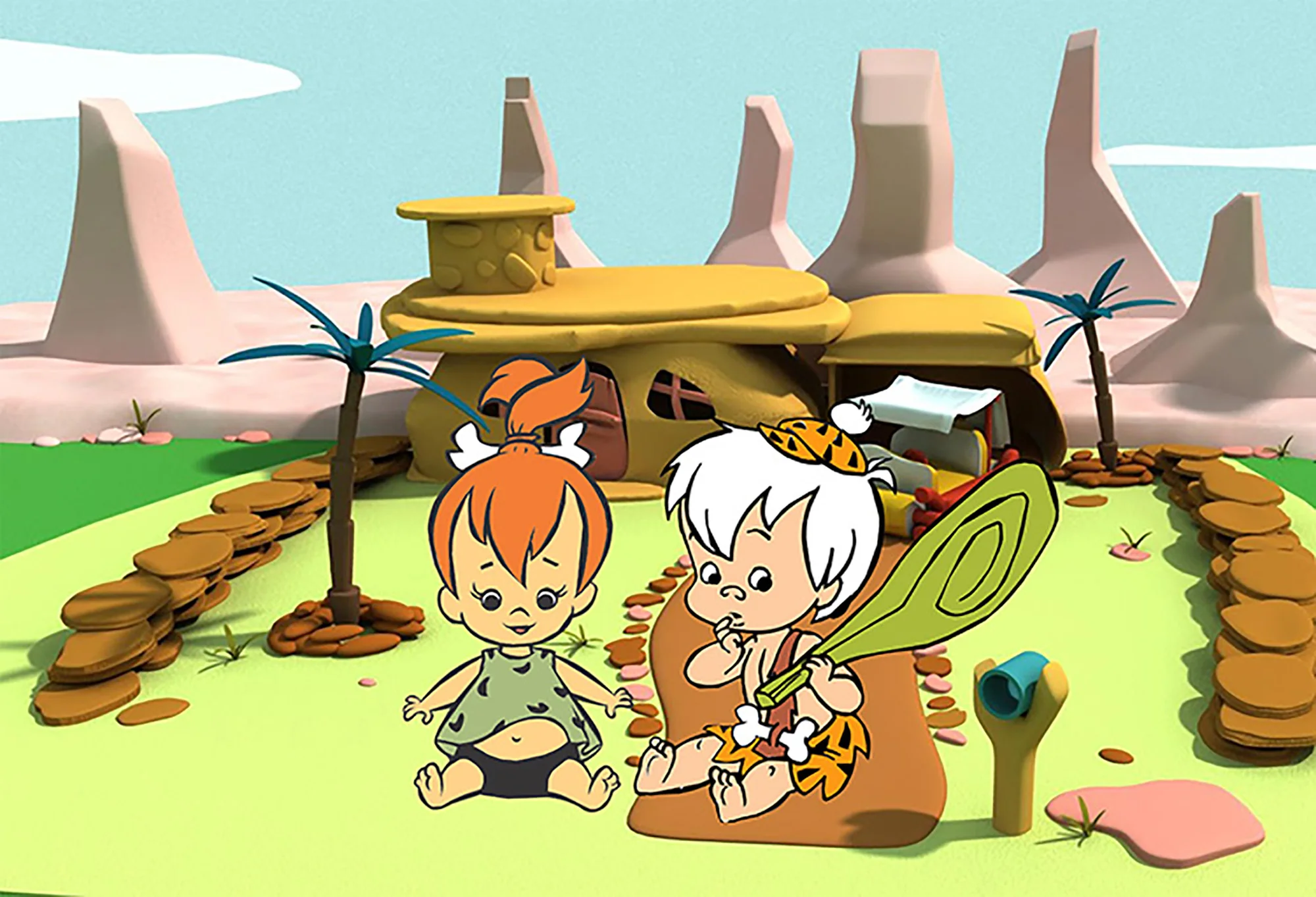 GFUITRR Bam Flintstones фон для фотосъемки День Рождения мультфильм фото фон виниловый фото стенд реквизит