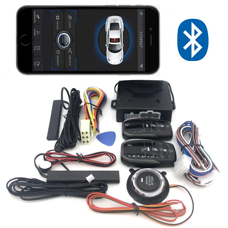 APP control automatic start and stop keyless entry system engine alarm one key auto parts | Автомобили и мотоциклы