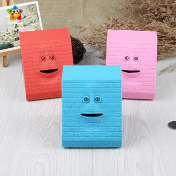 

Face Money Eating Box Automatic Saving Bank Chewing Piggy Bank Cat Safe Box Savings Money for Children Candy Machine 50cq003