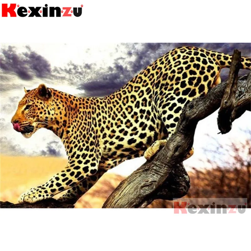 Kexinzu полная квадратная/круглая Алмазная 5D картина сделай сам пантера вышивка