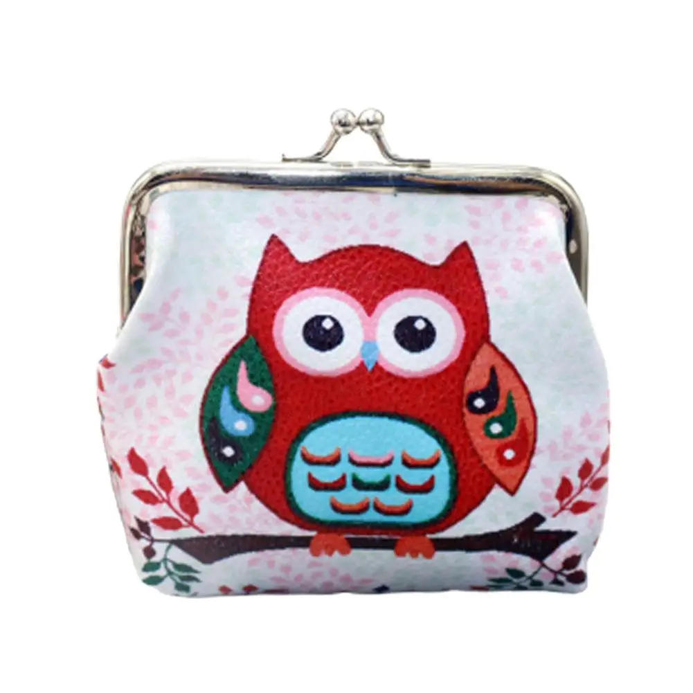 Мягкие сумки для женщин с рисунком слона совы принта поцелуя замок монета карта