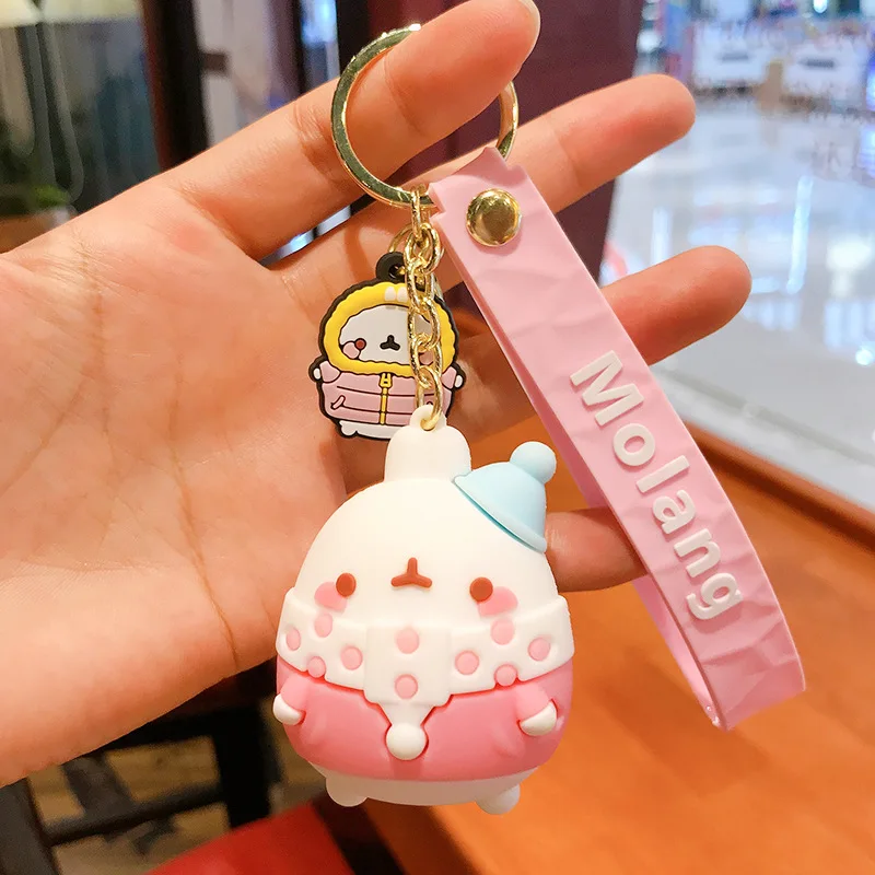 Clothing Molang PVC mini Figure Key Chain Ring keyring key holder Bag ...