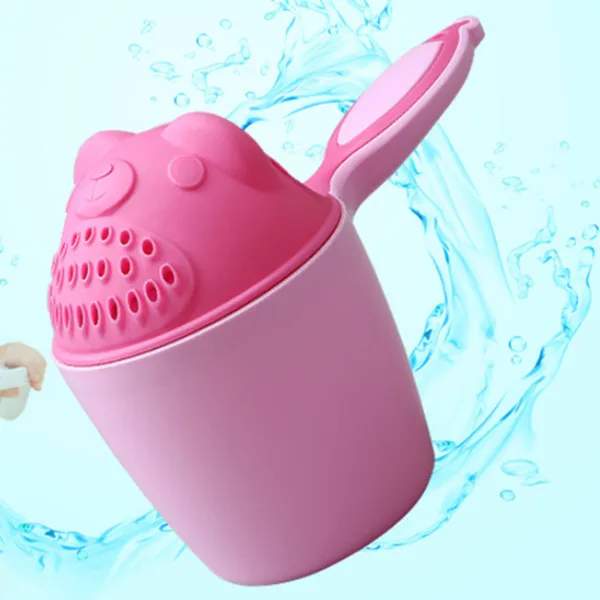 Pink Милые детские шапочки для ванной с героями мультфильмов, чаша для шампуня для малышей, детские купальные байлеры, Детские кувшины для душа, Детские моющие чашки для волос, Детские Банные инструменты - Цвет: Pink