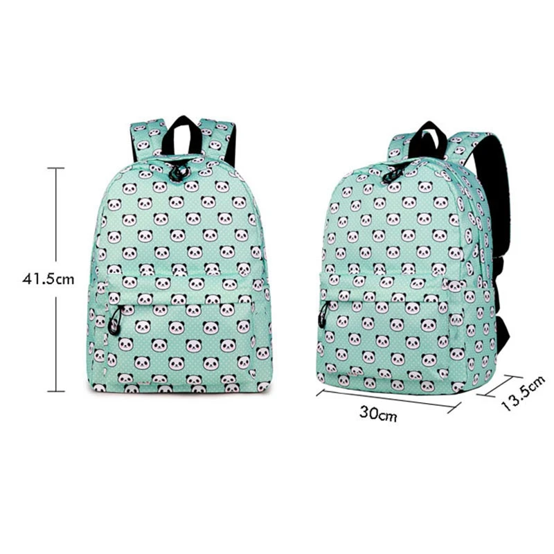 Best Fashion Water Resistant Nylon Women Backpack Panda Printing Female School Bags Rucksack Girls Daily College Laptop Bagpack