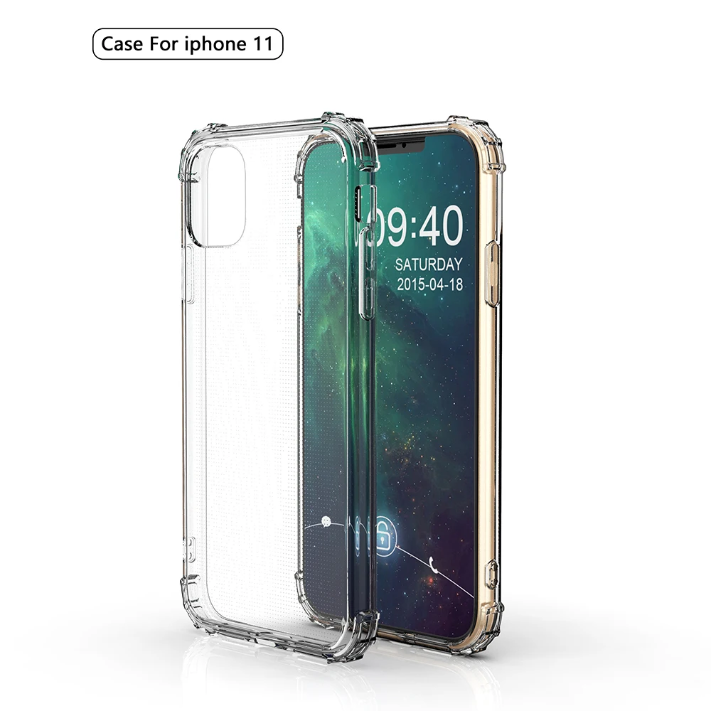 Прозрачный мягкий чехол из ТПУ для IPhone 6 6S 7 8 Plus X Xs Max Xr 11 Pro с защитой от царапин |