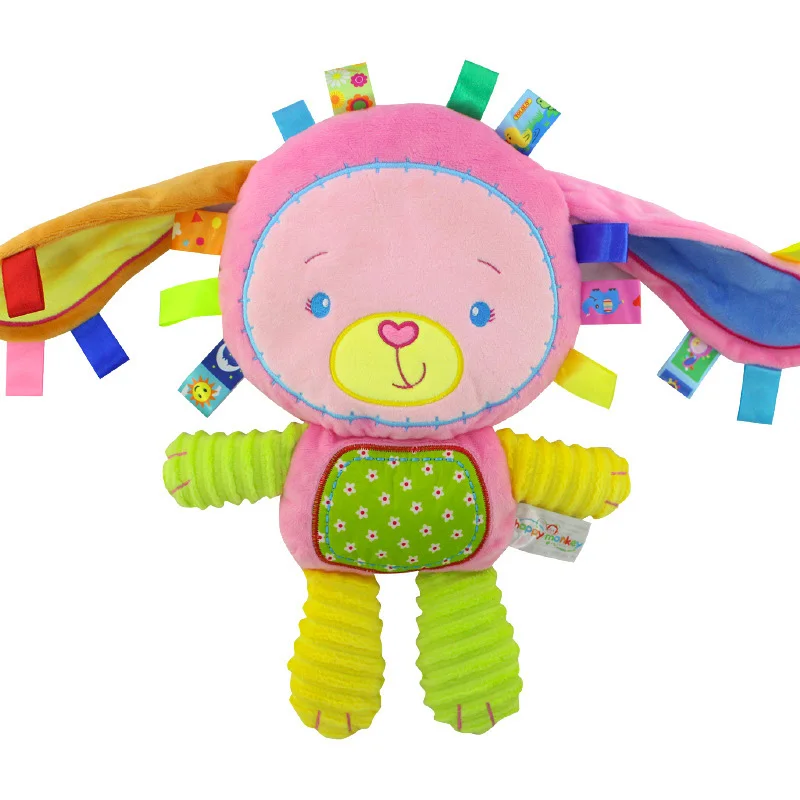 9 видов стилей, плюшевые погремушки для малышей, игрушки, куклы для младенцев, колокольчики для новорожденных, слон/обезьяна/кролик, животные, мягкая хлопковая игрушка - Цвет: A Rabbit