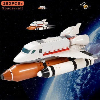 

283+PCS Newest Technic Block Space Flight Launch Shuttle Model Building Blocks Educational Building Toys for Children Gift