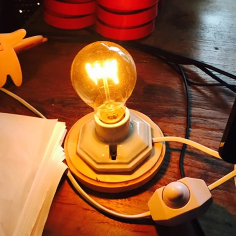 Vintage Bedroom Living Room Table Lamp Industrial Study Desk Lamps Edison Luminaria Edison Office Lighting E27 Lamp Holder