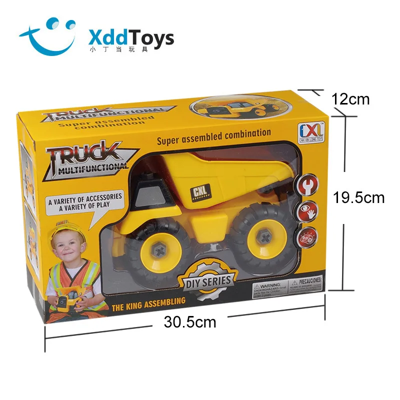 Children Engineering Vehicle Toy Boy Educational Disassembly Assembly-Disassembly Engineering Vehicle Ability Toy Car