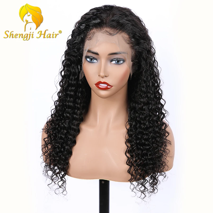 360 Кружева передние парики предварительно вырезанные с детскими волосами 4,5 дюймов бразильские 360 парик шнурка 180%/250% плотность Shengji Волосы remy вьющиеся парик
