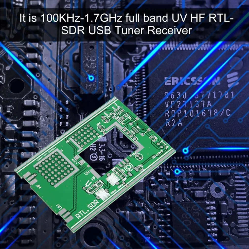 100 кГц-1,7 ГГц Полнодиапазонный приемник программного обеспечения радио UV HF FM AM RTL-SDR USB тюнер приемник RTL2832U+ R820T+ U/V антенна DIY комплекты