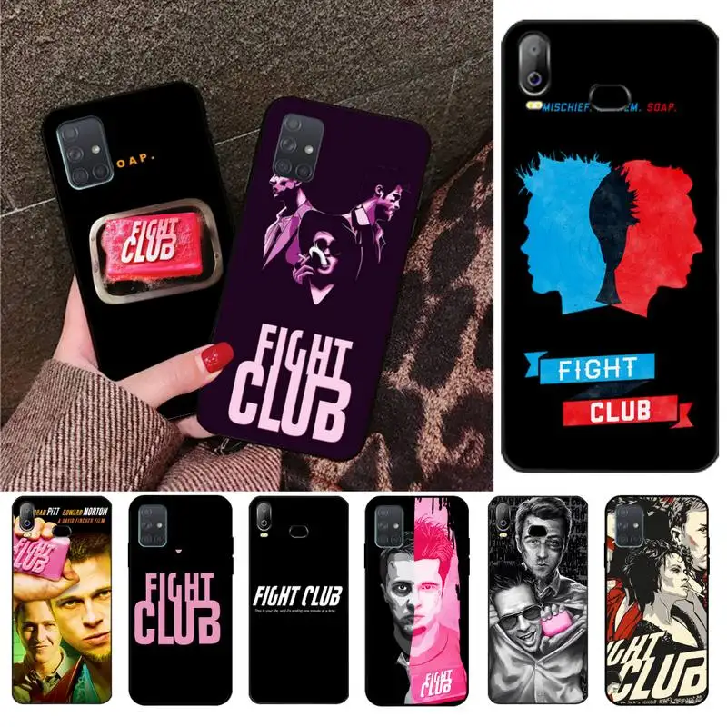 

HPCHCJHM Movie fight club Black TPU Soft Rubber Phone Cover For Samsung A10 A20 A30 A40 A50 A70 A71 A51 A6 A8 2018