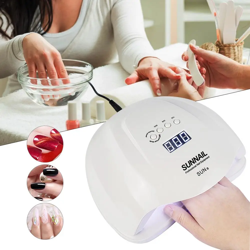 

54W Dual Light Professional Nail Lamp Nail Curing Dryer Light With 36 Led Auto-sensing Timer Setting 10/30/60/99S