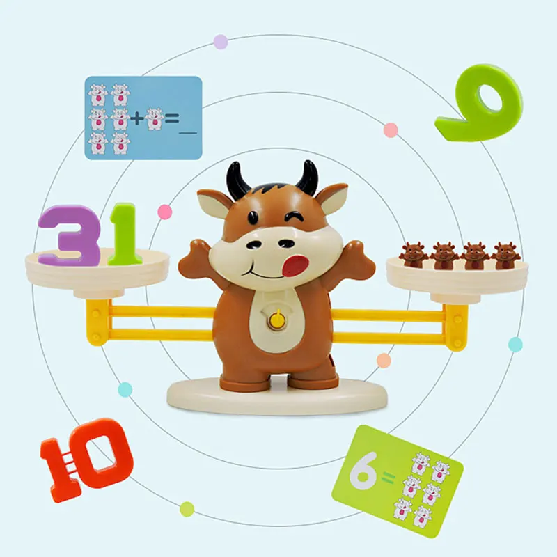 Montessori Weight Animal Balance Math Toys Arithmetic Learning Monkey Animal Balance Scale Number Game Learning Toys For Kids 6