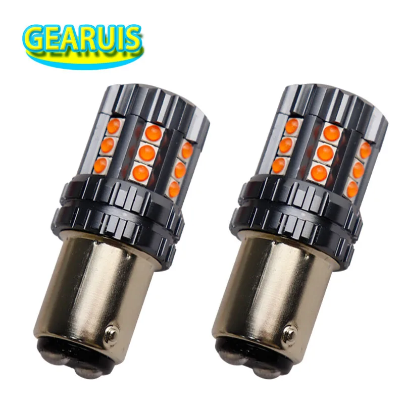 

2 шт., мощная светодиодная лампа 7 Вт 1157 Bay15d P21 5 Вт, сигнальная лампа P21w Led Ba15s 1156 Py21w Bau15s, лампа 3030 SMD, белый, желтый, красный, 12 В