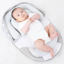 Lit nid de bébé pliable, berceau Portable de voyage en plein air pour nouveau né, berceau à pare chocs 