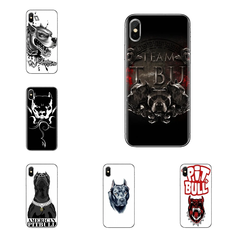 Прозрачный чехол из термополиуретана Защитный для телефона с логотипом питбули