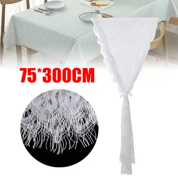 

75*300cm European Lace Tablecloth White Tea Table Cloth Cover Openwork Tablecloth for Christmas Wedding Home Decor