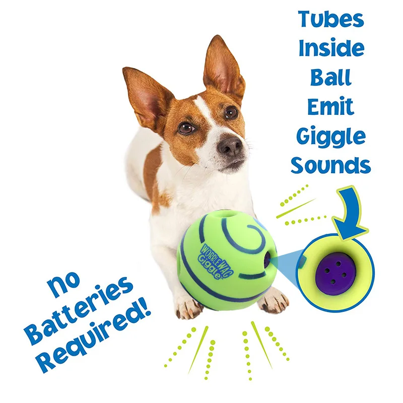 15 см воблер вэг хихикающий шар интерактивная игрушка для собак Забавный хихикающий звук домашние жевательные игрушки для щенков