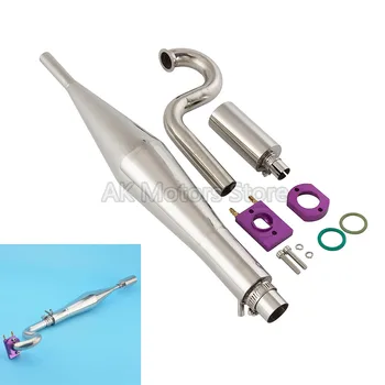 

22mm Stainless Steel Exhaust Pipe Tuned Pipe Accessories Oil-moving model exhaust pipe silencer 26/29/30/32cc