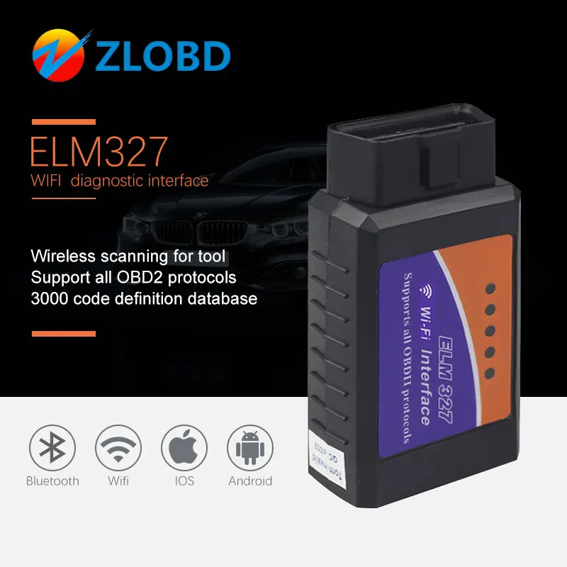 OBD2 автомобильный диагностический инструмент ELM327 V1.5 WIFI адаптер сканер для iPhone IOS