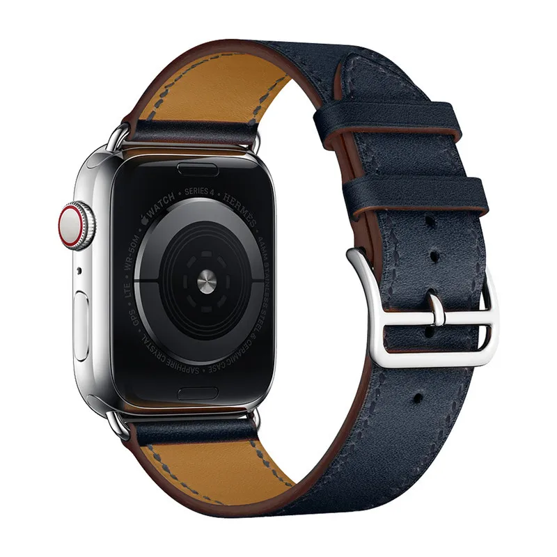 Кожаный ремешок для часов apple watch 5 ремешок pulseira для iwatch ремешок 5 4 3 2 сменные браслеты 44 40 мм 42 мм 38 мм correa - Цвет ремешка: color 10
