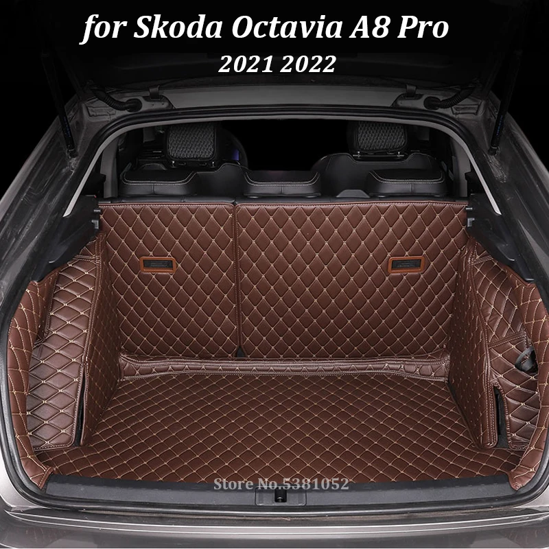 

for Skoda Octavia A8 Pro 2021 2022 Car Rear Trunk Mats Floor Trunk Mats Boot Liner Luggage Tray Cargo Protector Pad