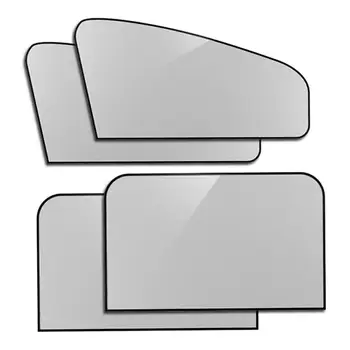 

4Pcs/Set Car Sun Shade UV Protection Car Window Magnetic Sunshade Side Window Mesh Sun Visor Summer Protection Window Film