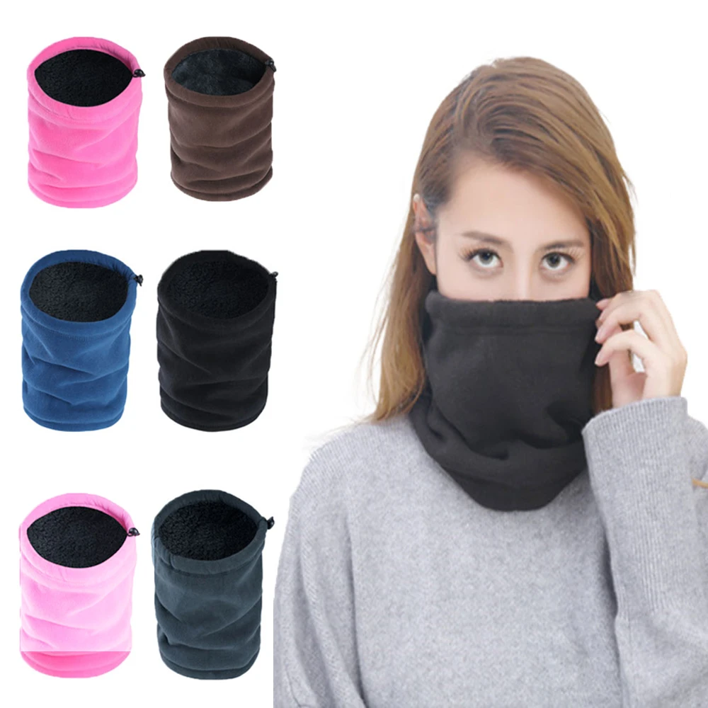 

Outdoor Sports 3 in 1 Thickening Fleece Cap Men Women Windproof Cold Double Warm Outdoor Multi-Function Head Collar Scarf Mask