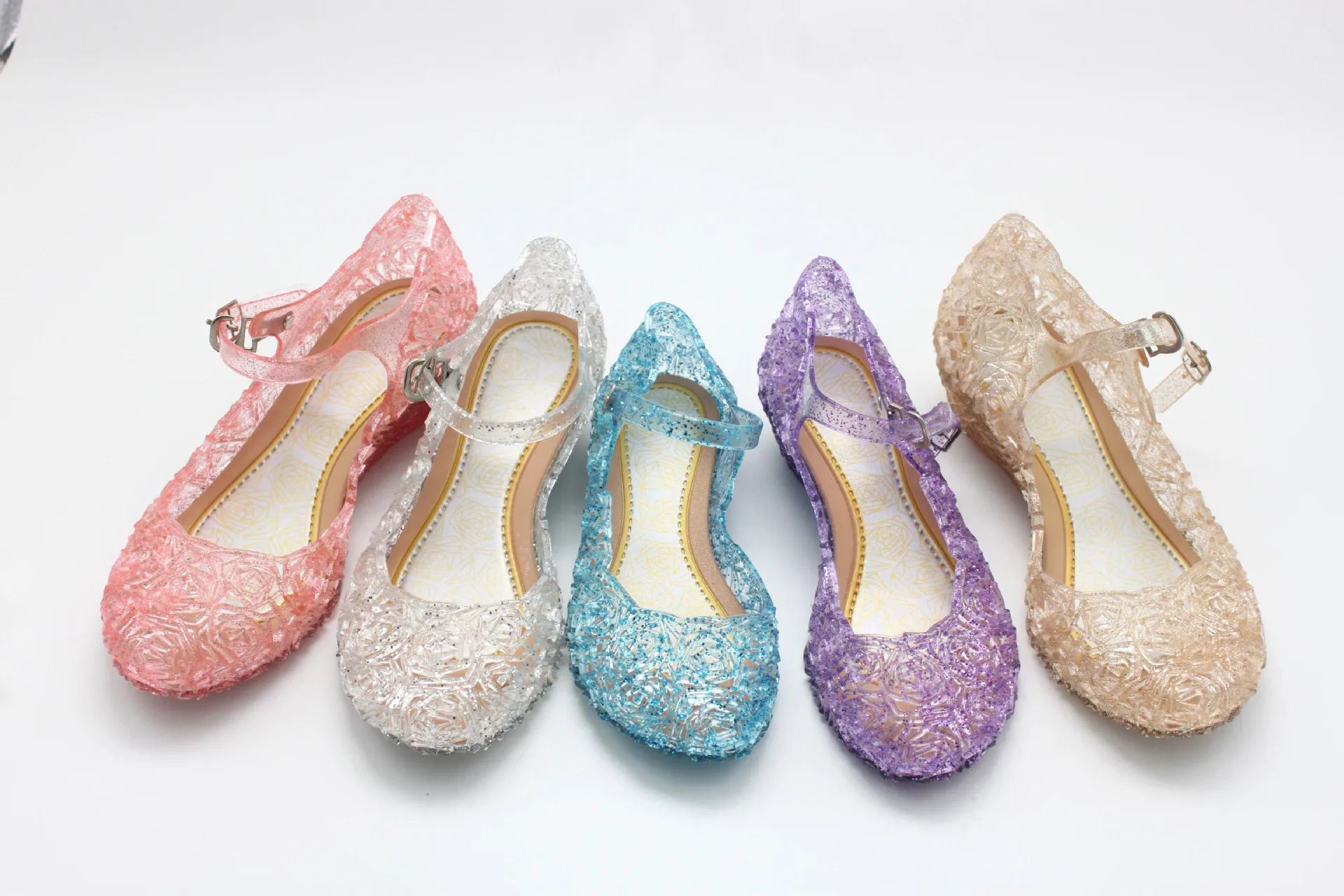 Обувь принцессы Анны и Эльзы; обувь Золушки с кристаллами; обувь для костюмированной вечеринки для маленьких девочек; Вечерние Сандалии