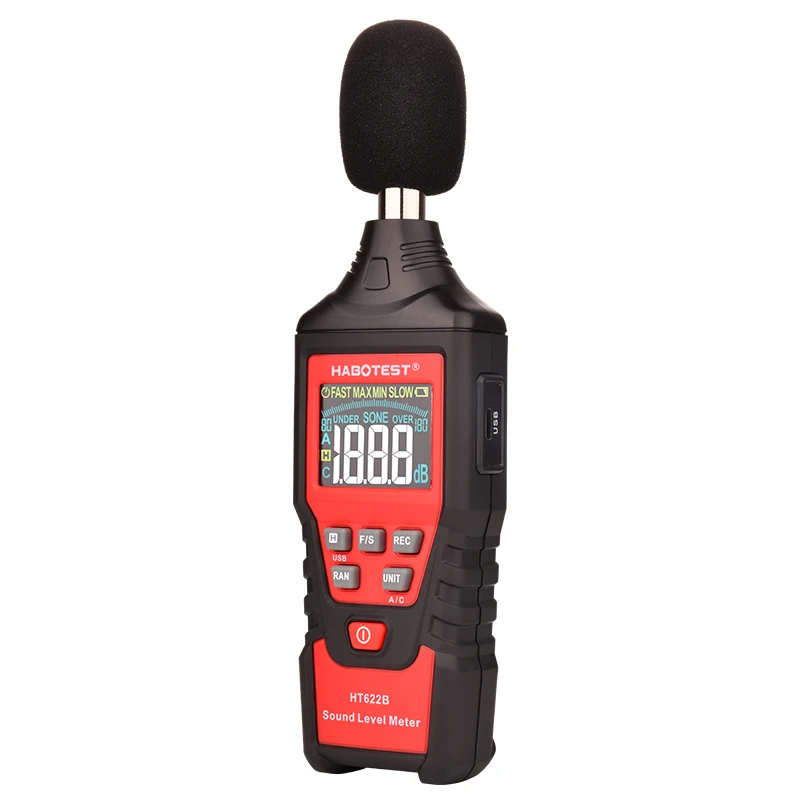 

Digital Sound Level Indicator HT622A Portable Audio Decibel Tester Noise Measuring Instrument Db 30-130