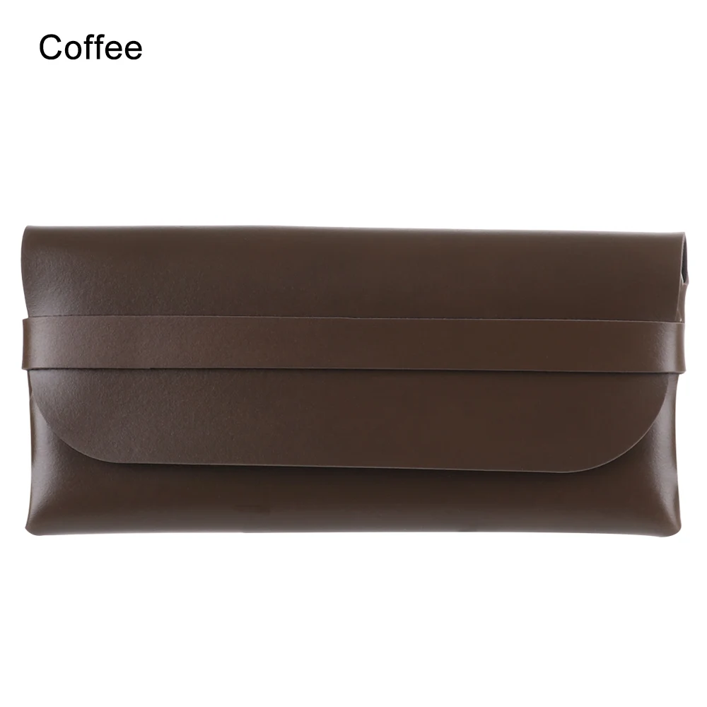 Coffee 1 шт. модный мужской женский портативный Чехол для очков с магнитной застежкой из искусственной кожи Складной футляр для очков большой размер сумка для солнцезащитных очков - Цвет: Coffee