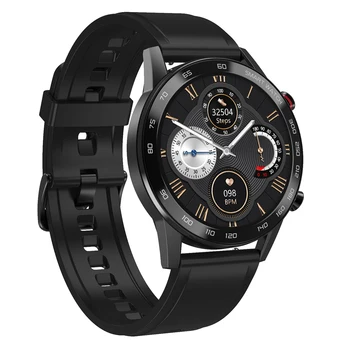 

Bluetooth Call Smart Watch Dt95 Round Screen Multi Language IP67 Multi Screen Interface Black Silicone Strap Watch Android IOS