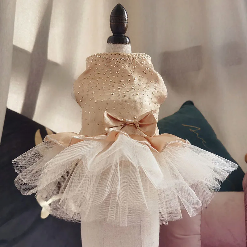 Gran venta Vestido de verano para mascotas, falda de princesa para perros, vestidos de boda de York, faldas Gato BEpQywG69