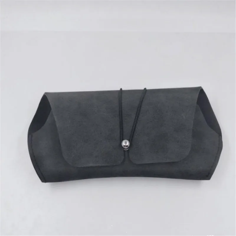 PU Leather Glasses Case Vintage Sunglasses Holder Box Eyeglasses Solid Storage Box Colorful Fold-able Portable Bag