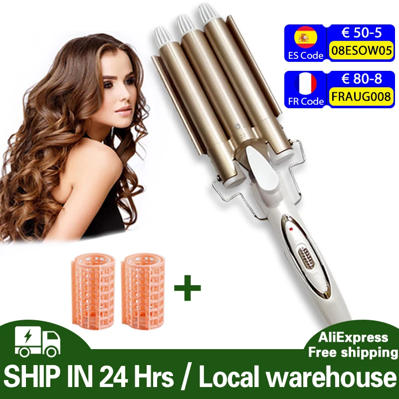 Curling irons Professional hair care & styling tools Ceramic Triple Barrel Hair Styler hair curlers Electric Curling Hair Waver