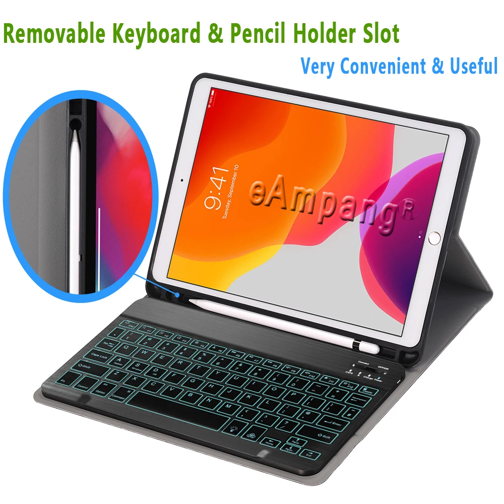 Backlit Keyboard Case for iPad Pro 12.9 Case with Pencil Holder for Apple iPad Pro 12.9 2015 2017 2
